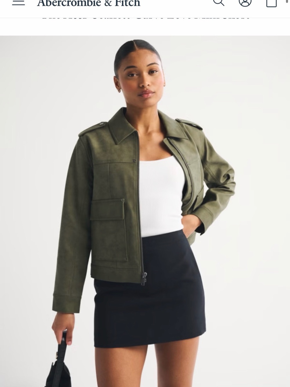 Abercrombie & Fitch Black Scarlett Mini Skort Ultra High Rise Curve Love
